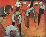 Emile Bernard Buckwheat Harvesters at Pont-Aven oil